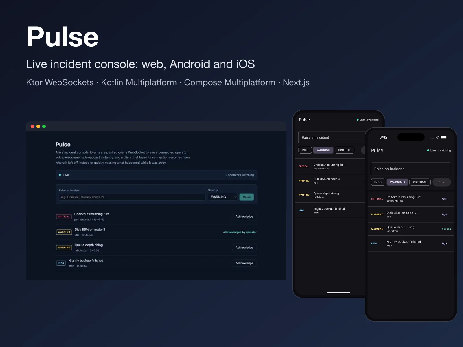 Pulse — Realtime Incident Console