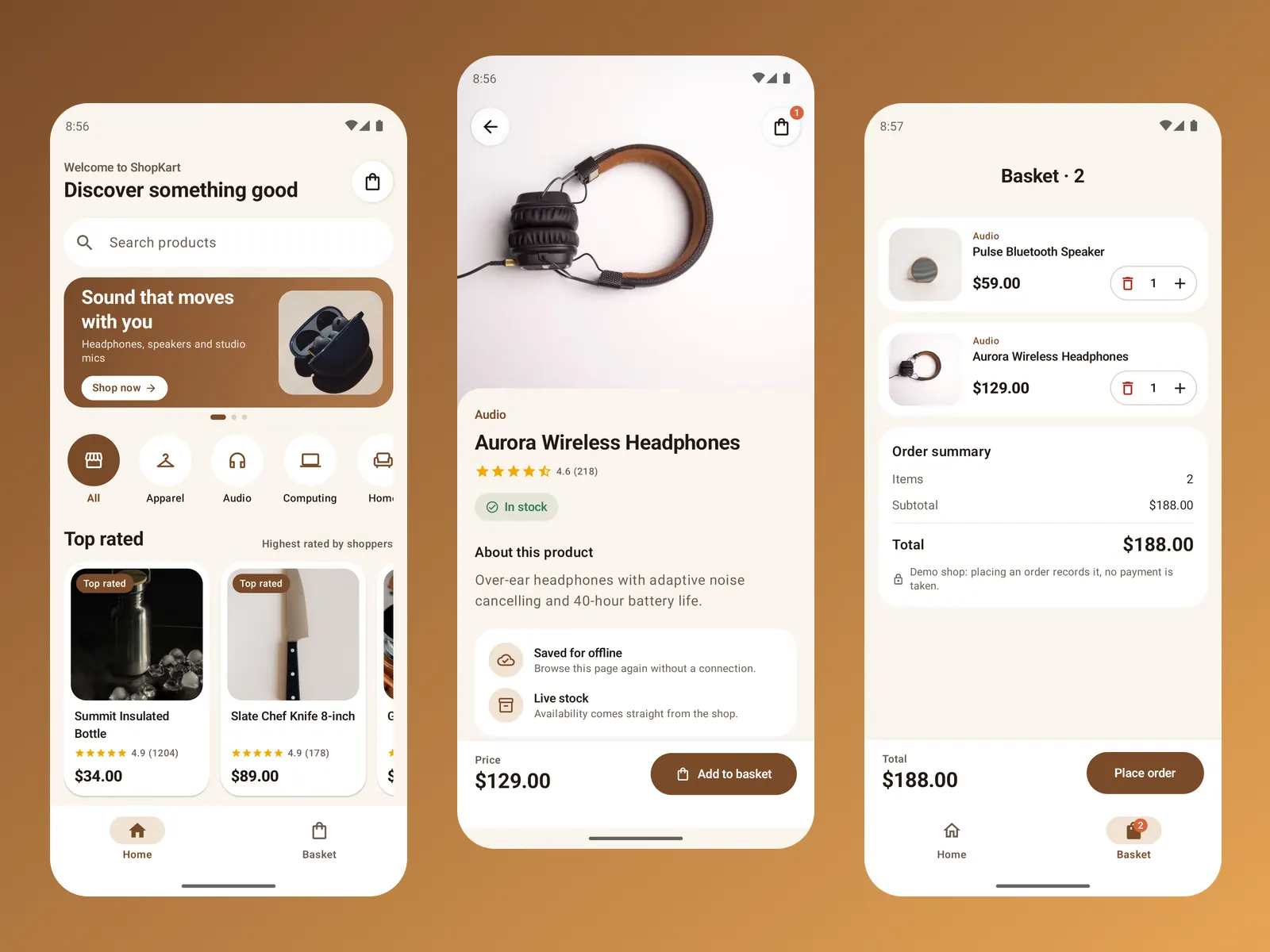 ShopKart — Android Storefront and Commerce API